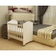 Patut MyKids MOKSI cu lat. demontabila Alb-Alb D101