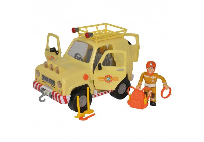 Masina Simba Fireman Sam Mountain 4x4 cu figurina si accesorii