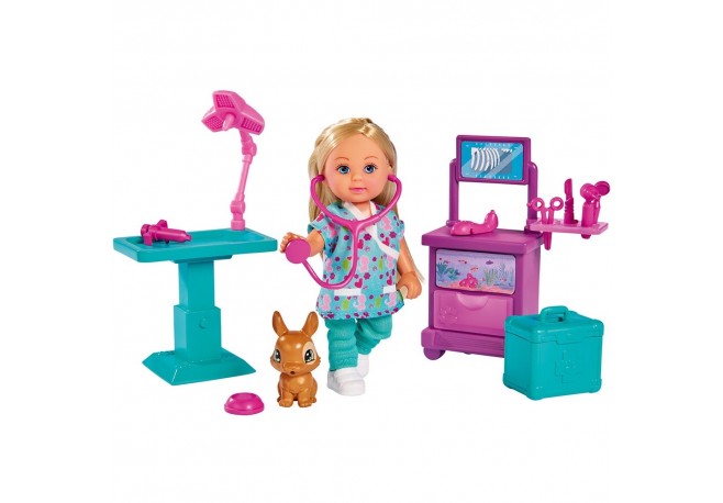 Set Simba Evi Love Doctor Evi Clinic papusa 12 cm cu accesorii