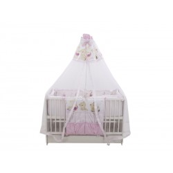 Lenjerie MyKids Teddy Play Pink M2 7 Piese 120x60 cm