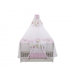 Lenjerie MyKids Teddy Play Pink M1 7 Piese 120x60 cm