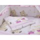 Lenjerie MyKids Teddy Play Pink M1 7 Piese 120x60 cm