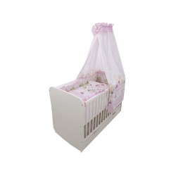 Lenjerie MyKids Teddy Play Pink M1 5+1 Piese 140x70 cm