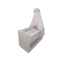 Lenjerie MyKids Teddy Play Pink M2 5+1 Piese M2 120x60 cm