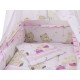Lenjerie MyKids Teddy Play Pink M1 5 piese 120x60 cm