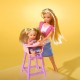 Papusa Simba Steffi Love 29 cm Baby World in bluza cu buline cu 2 copii 1 bebelus si accesorii