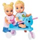 Papusa Simba Steffi Love 29 cm Baby World in rochie cu floricele cu 2 copii 1 bebelus si accesorii