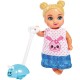 Papusa Simba Steffi Love 29 cm Baby World in rochie cu floricele cu 2 copii 1 bebelus si accesorii