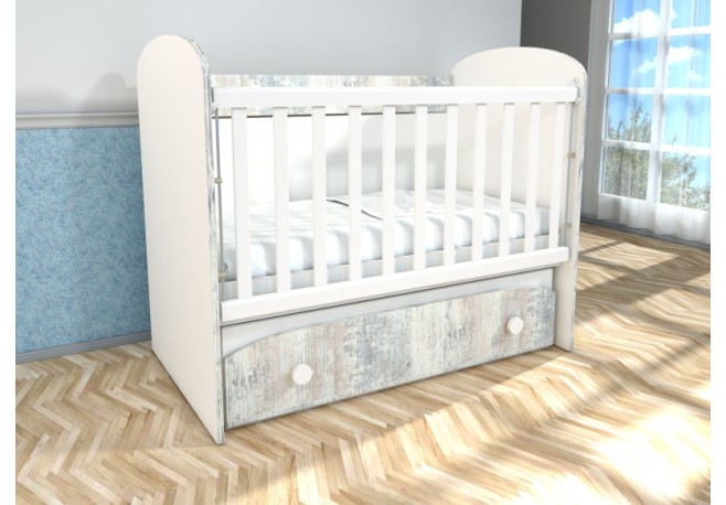 Patut cu leganare MyKids Diana 1 Alb-Antik A428