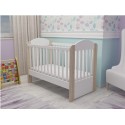 Patut din lemn MyKids Olivia cu lat. culisabila Alb-Natur A563