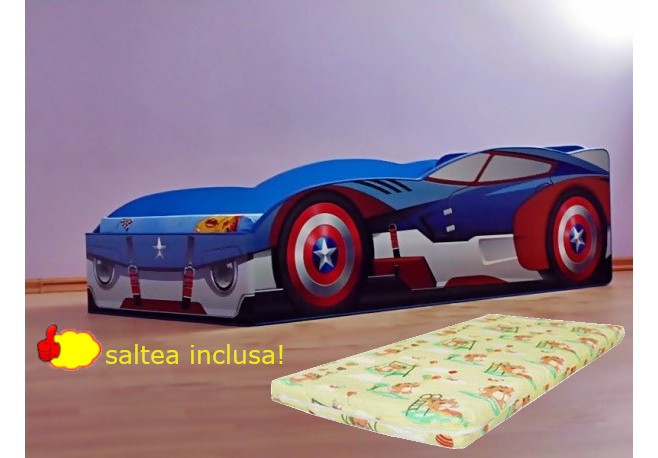 Pat masina Captain America -saltea inclusa