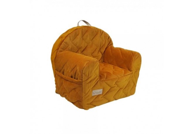 Fotoliu copii Klups Velvet Galben Honey V107