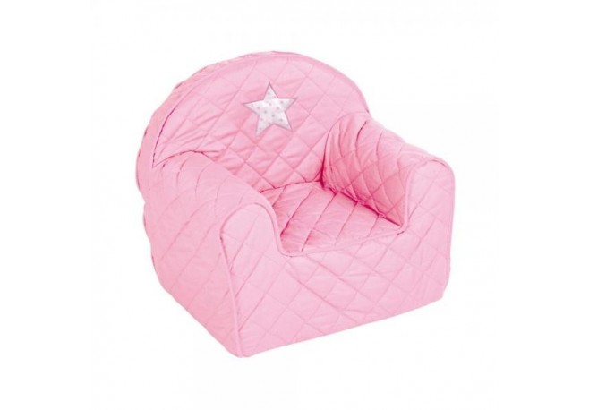 Fotoliu copii Klups Star Pink