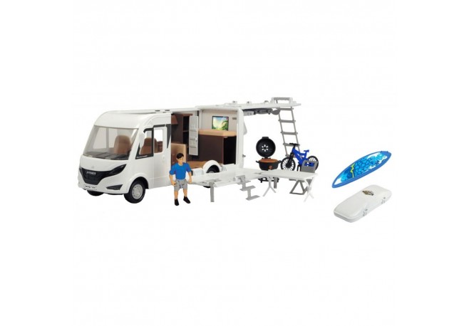 Rulota Dickie Toys Playlife Camper Set cu figurina si accesorii