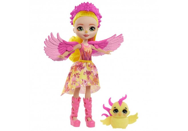 Papusa Enchantimals by Mattel Falon Phoenix cu figurina Sunrise