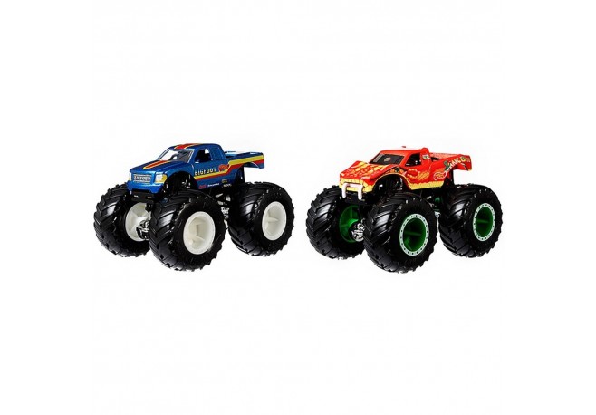 Set Hot Wheels by Mattel Monster Trucks Bigfoot vs Snake Bite