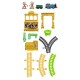 Set Fisher Price by Mattel Thomas and Friends Monkey Palace cu sina vagoane si locomotiva motorizata