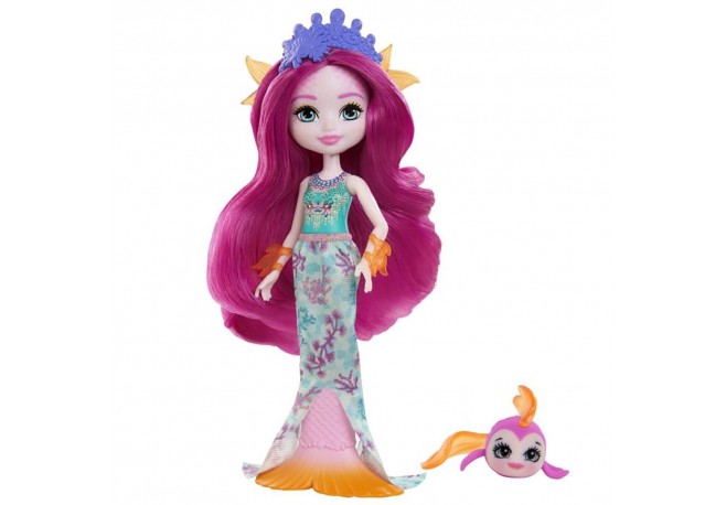 Papusa Enchantimals by Mattel Maura Mermaid cu figurina Glide