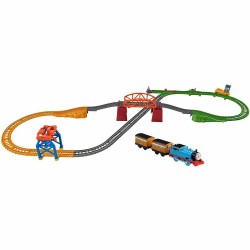 Set Fisher Price by Mattel Thomas and Friends 3 in 1 cu sina vagoane si locomotiva motorizata