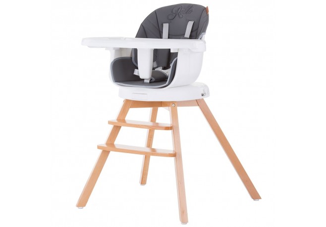 Scaun de masa cu sezut rotativ Chipolino Rotto 3 in 1 asphalt