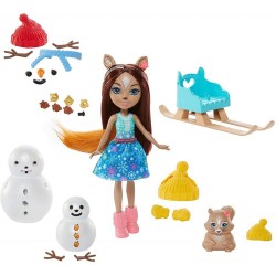 Set Enchantimals by Mattel papusa Sharlotte Squirrel figurina Peanut si accesorii