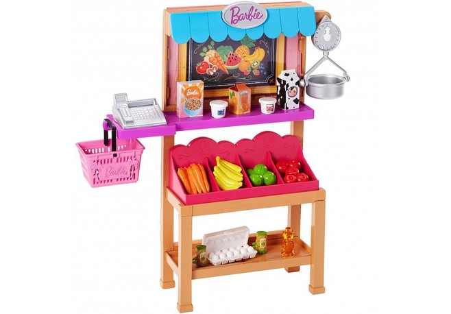 Set Barbie by Mattel I can be Magazin alimentar FJB27 cu accesorii