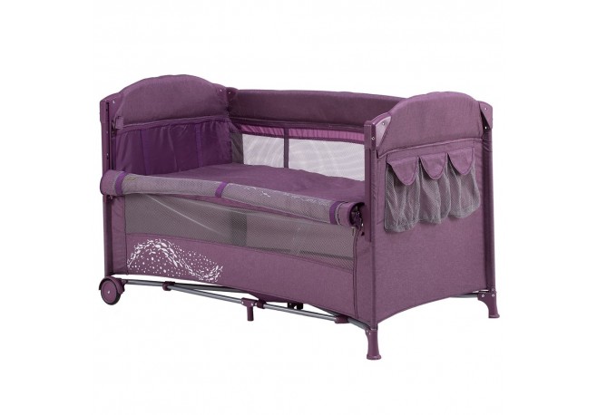 Patut pliabil Chipolino Merida dhalia linen cu laterala culisanta