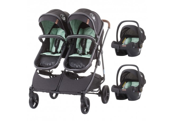 Carucior gemeni Chipolino Duo Smart 3 in 1 mint