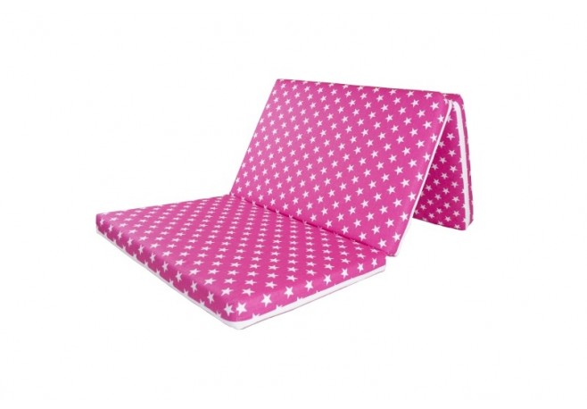 Saltea Pliabila copii MyKids Pink Stars Spuma Poliuretanica