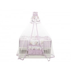 Lenjerie MyKids Teddy Toys Roz M2 7 Piese 120x60 cm
