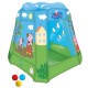 Cort de joaca gonflabil John Peppa Pig 85x85x81 cm cu 20 bile