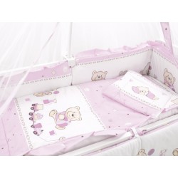 Lenjerie MyKids Teddy Toys Roz M1 4+1 Piese 120x60