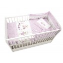 Lenjerie MyKids Teddy Toys Roz M2 4 Piese 120x60