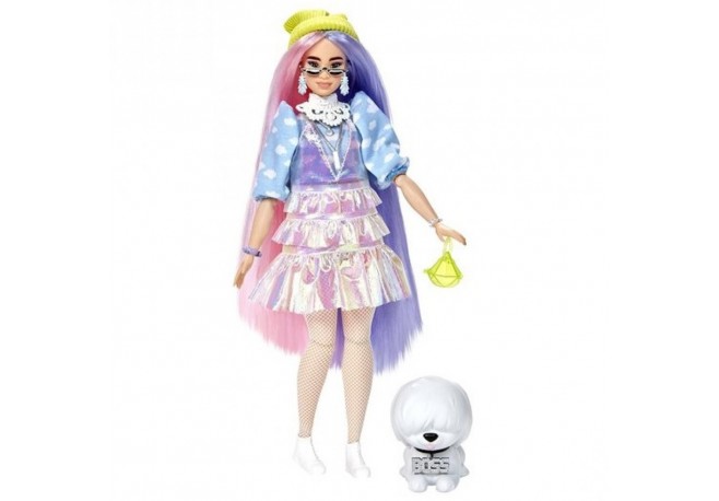 Papusa Barbie by Mattel Extra Style Beanie GVR05 cu figurina si accesorii