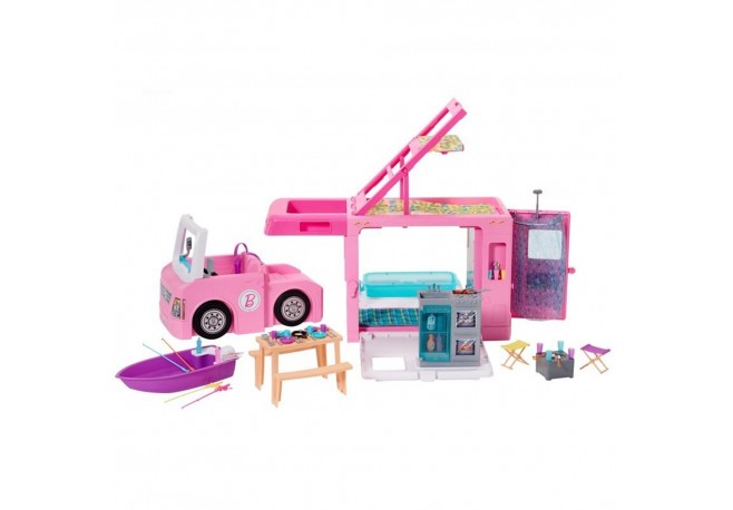 Masina Barbie by Mattel Dream Camper 3 in 1