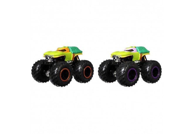Set Hot Wheels by Mattel Monster Trucks Michelangelo vs Donatello