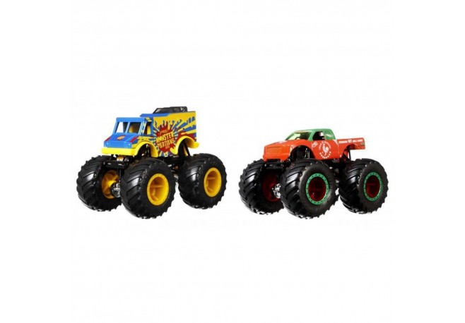 Set Hot Wheels by Mattel Monster Trucks Monster Patriot vs Tuon Ot Sriracha