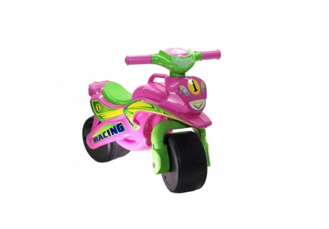 Motocicleta de impins MyKids Racing 0139/3 Roz/Verde