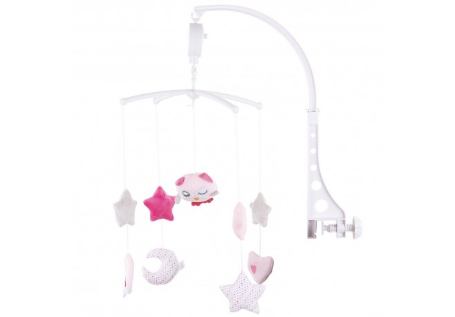 Carusel muzical pentru patut Chipolino pink Chicken