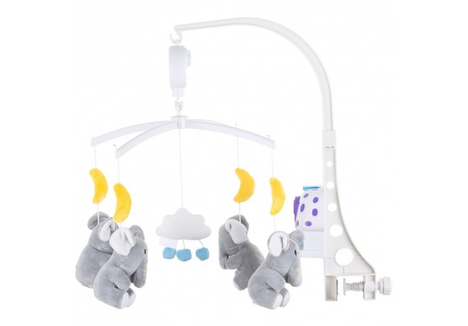 Carusel muzical pentru patut Chipolino Little Elephants