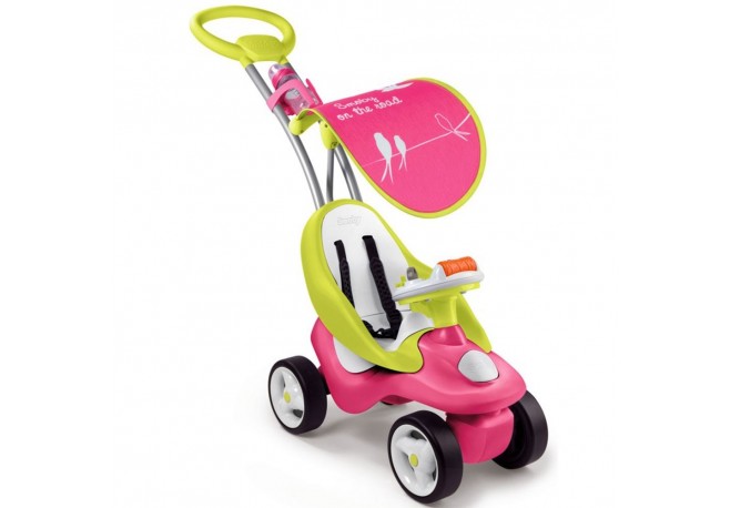Masinuta de impins Smoby Bubble Go 2 in 1 pink