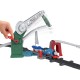 Set Fisher Price by Mattel Thomas and Friends Bridge Lift Thomas and Skiff cu sina locomotiva motorizata si vagon