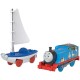 Set Fisher Price by Mattel Thomas and Friends Bridge Lift Thomas and Skiff cu sina locomotiva motorizata si vagon
