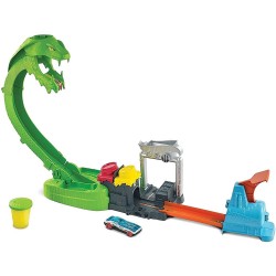 Pista de masini Hot Wheels by Mattel City Toxic Snake Strike cu masinuta si slime
