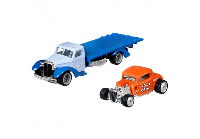Camion Hot Wheels by Mattel Car Culture Speed Waze cu masina Ford 32