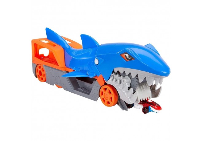 Camion Hot Wheels by Mattel Shark Chomp GVG36 cu masinuta