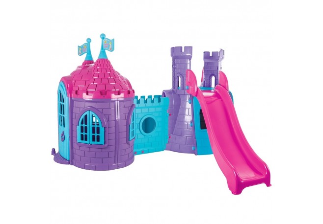 Casuta cu tobogan pentru copii Pilsan Castle with Slide purple
