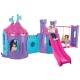 Casuta cu tobogan si leagan pentru copii Pilsan Castle with Slide and Swing purple