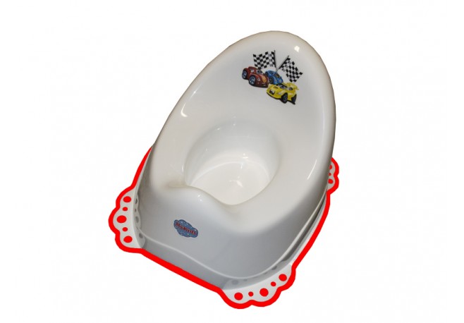 Olita muzicala MyKids Cars Alb-Rosu antialunecare