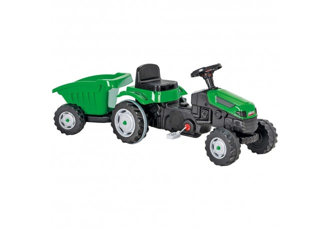 Tractor cu pedale si remorca Pilsan Active with Trailer 07-316 green